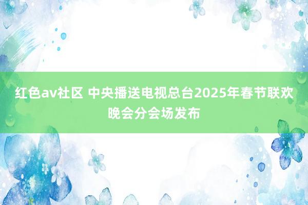 红色av社区 中央播送电视总台2025年春节联欢晚会分会场发布